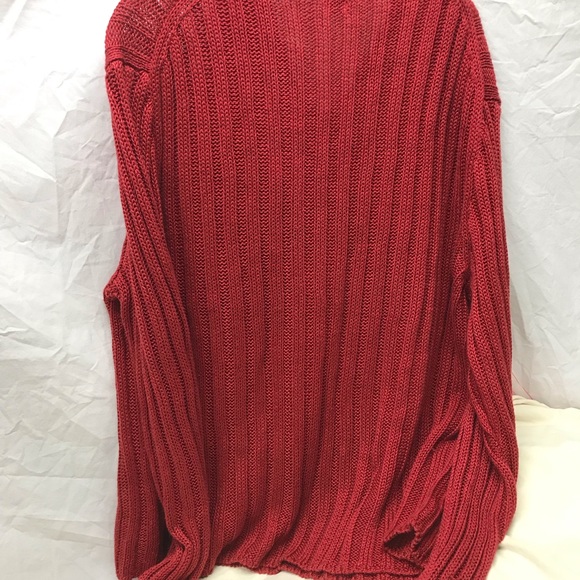 Polo Ralph Lauren Women V Neck Linen Sweater Size XXL Masi Red NWT - Picture 7 of 7